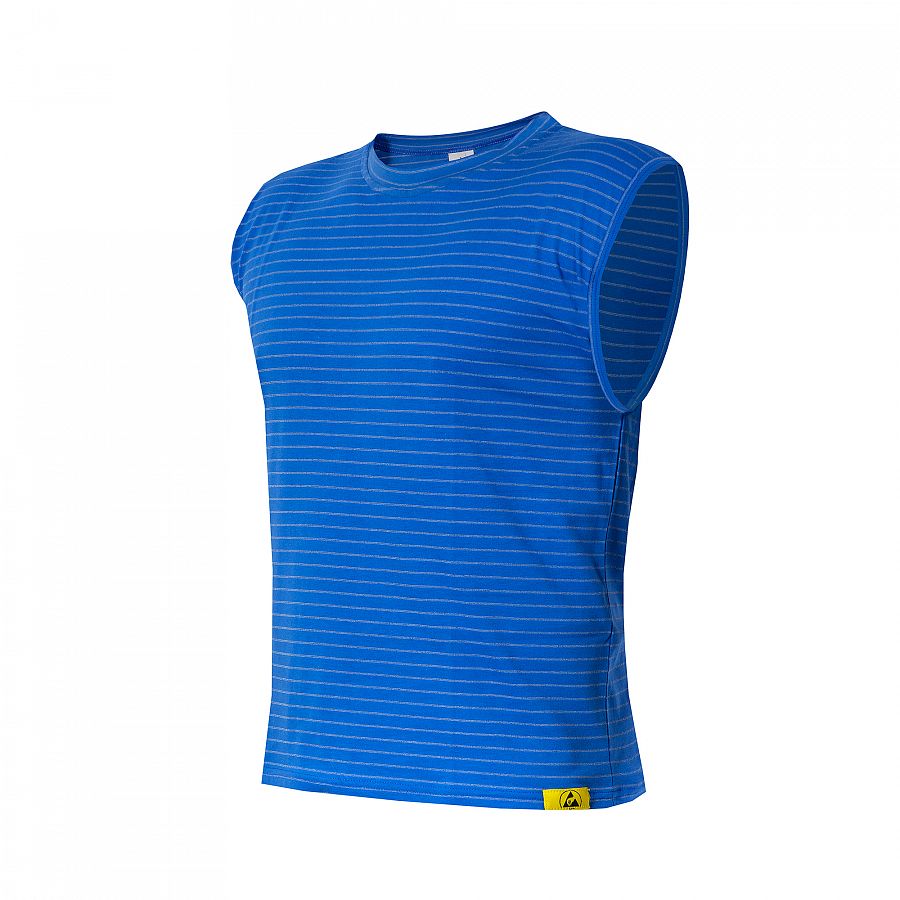 Tričko PXT Antistatic wear stř.modré bez rukávů "U" 160 g/m2, vel. M - Obrázek Tričko PXT Antistatic wear stř.modré bez rukávů "U" 160 g/m2, vel. M - Obrázek